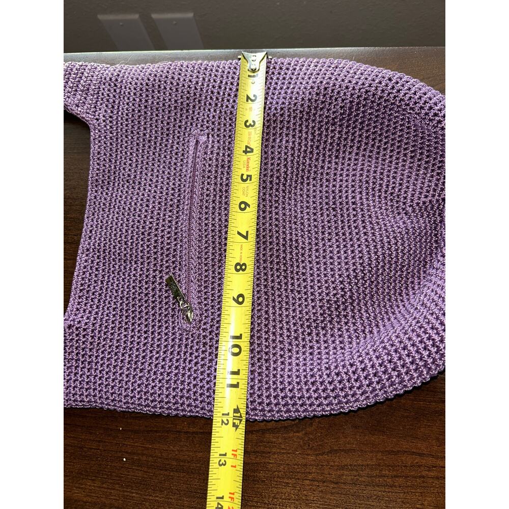 The Sak lavender crocheted shoulder bag unstructured hobo purse - Picture 11 of 11